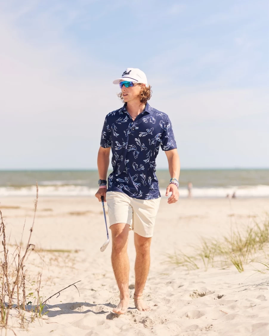 "Bad Birdie Men's The Shallows Golf Polo Shirt – Performance Apparel for Men"